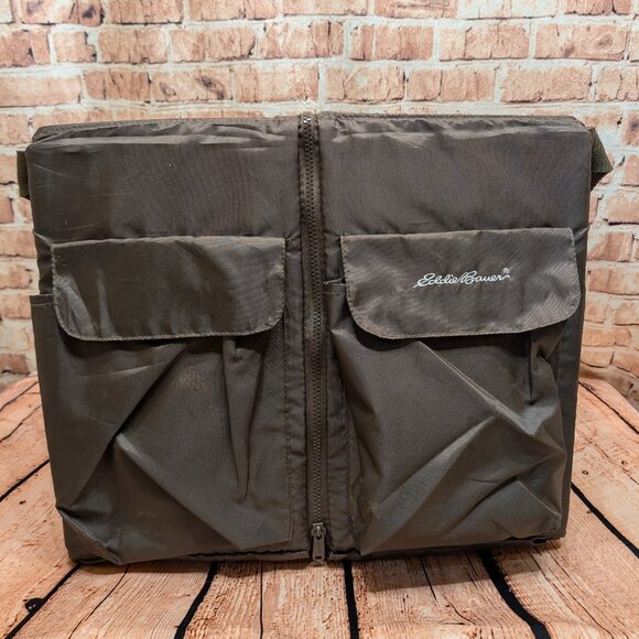 Eddie Bauer Traveling Changing Sleep Play Station Brown Tote Bag - Picture 1 of 15